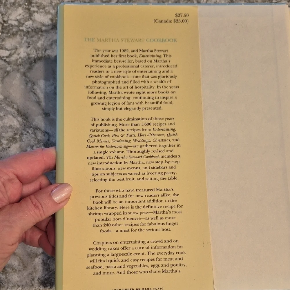 Martha Stewart Cookbook Collected Recipes For Everyday Life, Published 1995